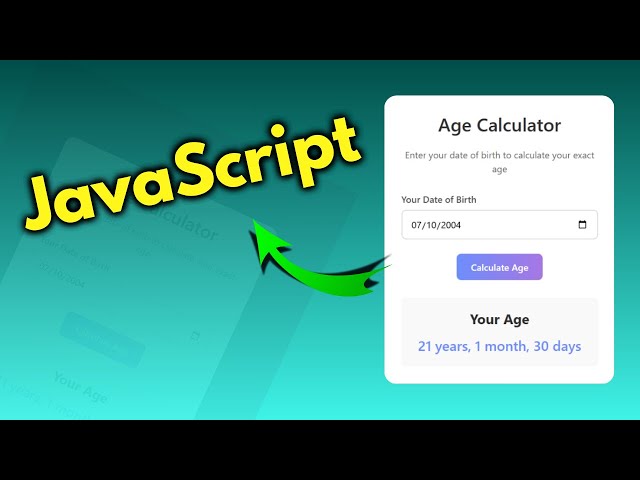 ASMR Program: How to create an Age calculator using Java Script (No Talking)
