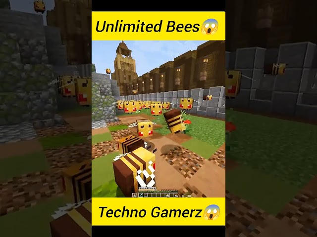 techno gamerz💯 in UNLIMITED BEES😱#minecraft #technogamerz #minecraftpe #funny