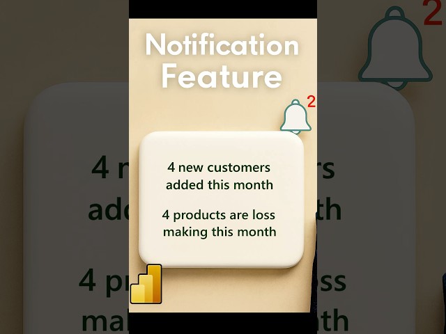 How to create a Notification feature in Power BI #powerbi