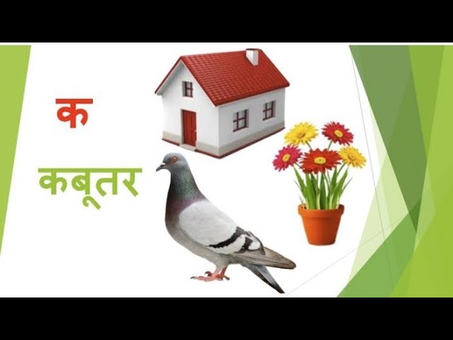 हिन्दी वर्णमाला क ख ख घ र // के से कबूतर ख से खरगोश//Hindi Alphabets