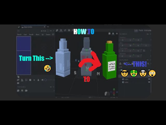 Lets make a beer bottle in blockbench! | Blockbench tutorial