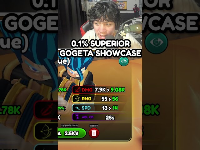 Showcasing 0.1% SUPERIOR Divine Gogeta In Anime Squadron Roblox!