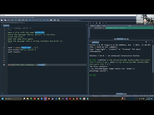 Python - Unit 7 Exercises - File Handling end Try/Except  - Fall 2025