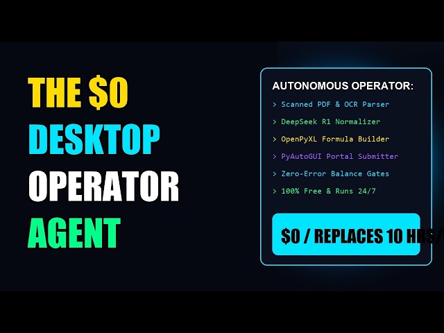 Build an Autonomous AI Desktop Operator in Python for $0 (Excel, PDFs & Browser on Auto-Pilot)
