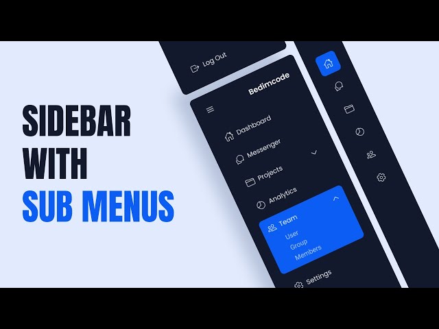 Sidebar Menu WITH SUBMENU Using HTML CSS & JAVASCRIPT