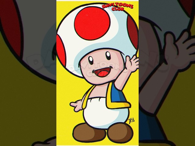 Drawing Toad from Super Mario World | #supermario #drawingtutorial #easydrawing #DaviToonsClub