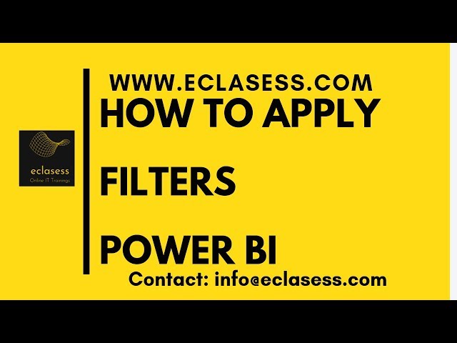 Filters in Power BI | Power BI tutorial