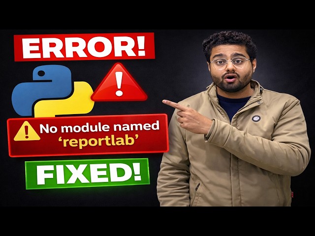How to install Python Libraries in Visual Studio Code | No module named 'reportlab'