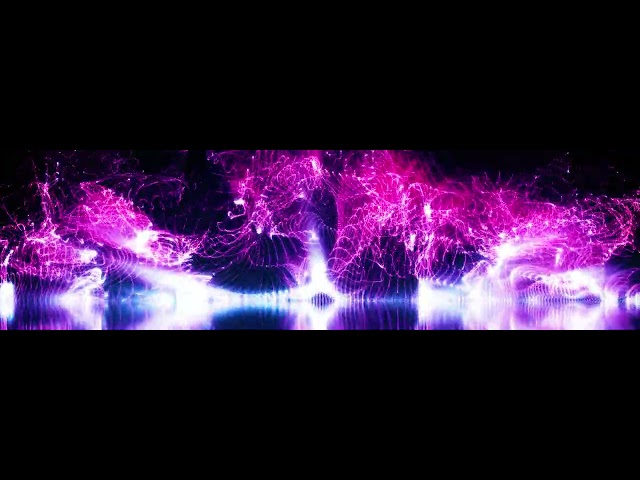 Widescreen Neon Background Particles