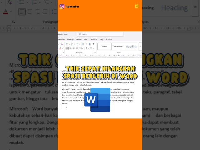 Trik Cepat Hilangkan Spasi Di Word #tips #shortvideo #trending #tricks #word #kursuskomputer #klaten