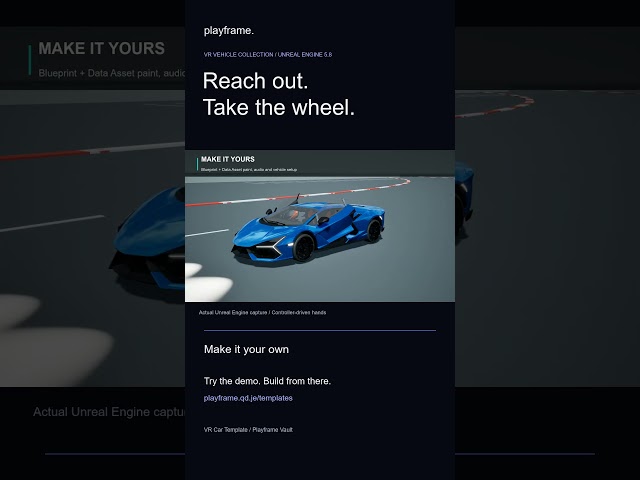 Grab the wheel in VR | Unreal Engine 5.8 Car Template #Shorts