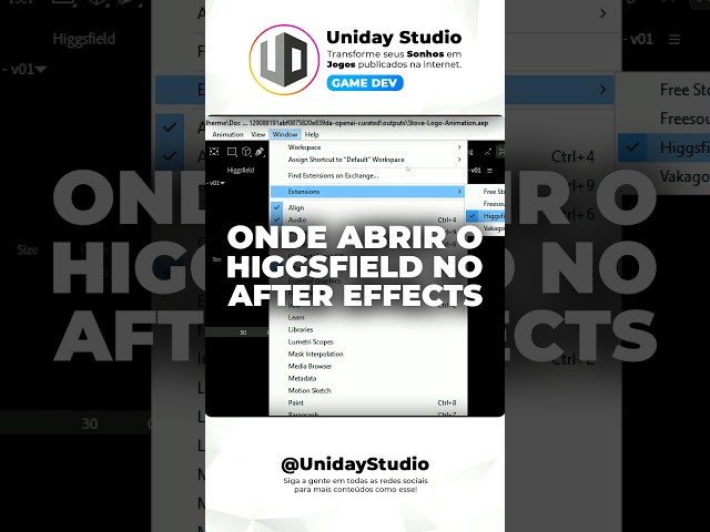 Where to open Higgsfield in After Effects