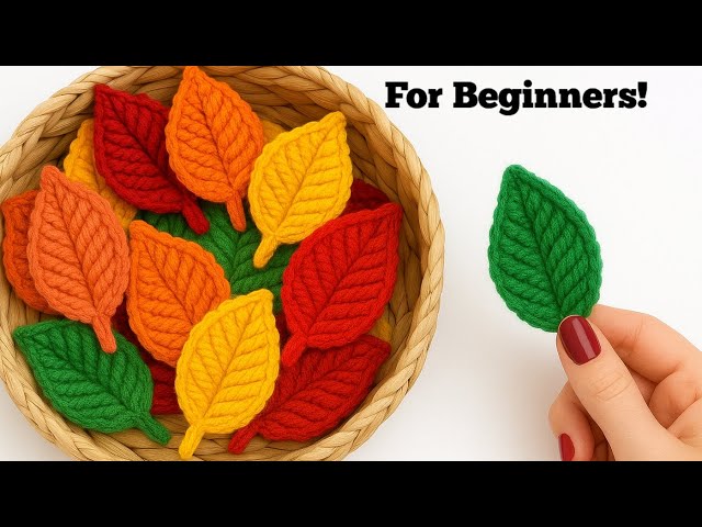 How to Crochet For Beginners😱!This Crochet Leaf Is Going Viral