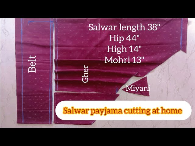 Salwar payjama cutting ✂️ at home 🏠