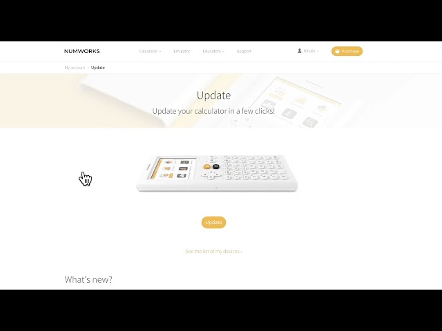 How do I update my NumWorks calculator?