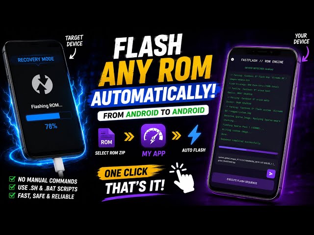 I Made an App That Flashes Android ROMs Automatically! Flash Android From Android 🤯