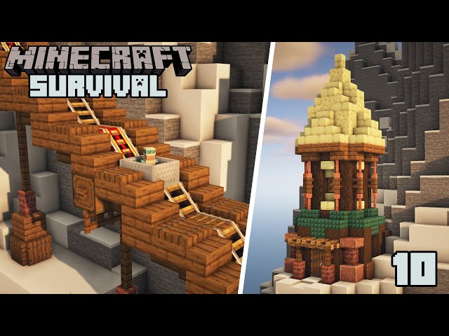 Villager Railway & Tower! - Minecraft 1.18 Survival | Episode 10