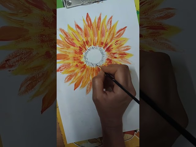 How to make sunflower realistic #art #drawing #beginnerarttips #subscribe #growth #realisticdrawing