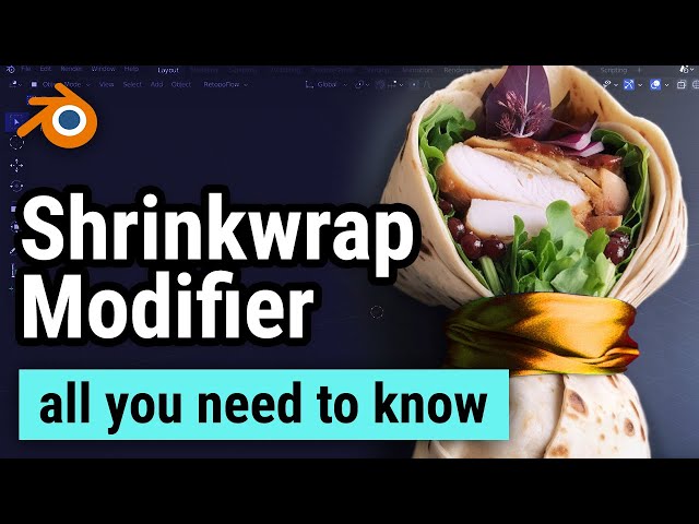 Shrinkwrap Modifier - Blender Tutorial for Beginners - Basics