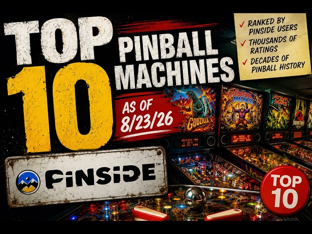 Top 10 Pinball Machines of All Time (According to Pinside User Reviews AS OF 08/23/2026)