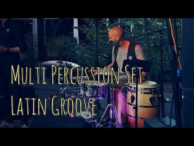 Multi Percussion Set [Cajon, Conga, Snare, HiHat, Cowbell, Cymbal, Shaker]
