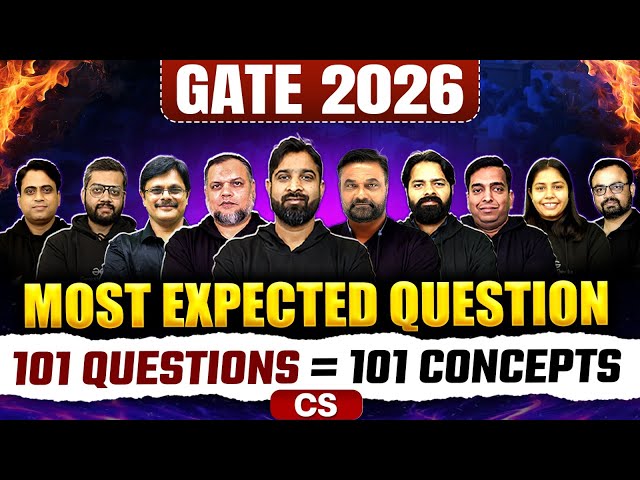 GATE CS & IT 2026 | Most Expected Question | 101 Questions = 101 Concepts