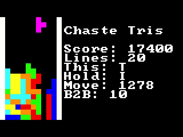 Chaste Tris LST Stacking 40 Lines