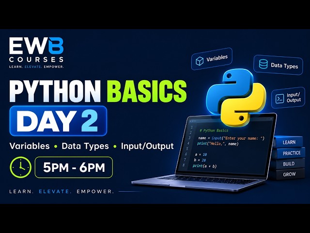 Python With AI – Day 2 | Python Basics, Variables, Data Types & Input/Output
