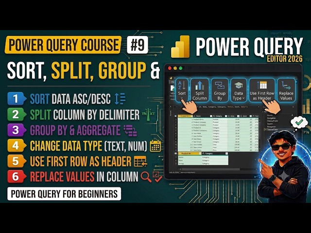 Power BI Tutorial | Sort Data in Power Query