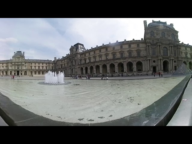 360 Walk Outside the Louvre in Paris, France