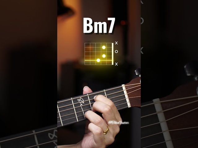 Chords tutorial for beginners - Bm7 chord #guitar  #chords