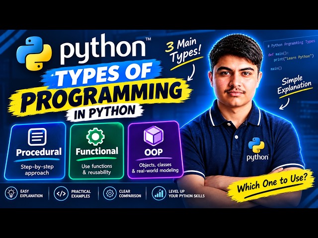 Types of Programming in Python Explained 🐍 | Procedural vs Functional vs OOP