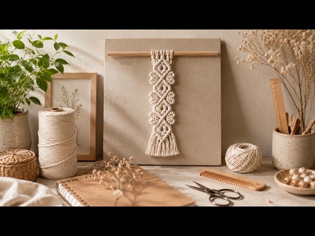 Stunning Macrame Knot Pattern Tutorial (Diamond LACE Design)