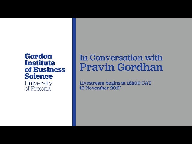 In Conversation with Pravin Gordhan - live from GIBS