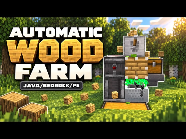 MINECRAFT AUTOMATIC Wood Farm Tutorial (SIMPLE & EASY)