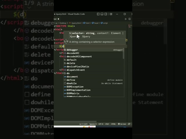 jquery tutorial |jquery button click  | hide div on button click |#shorts #jquery  #html