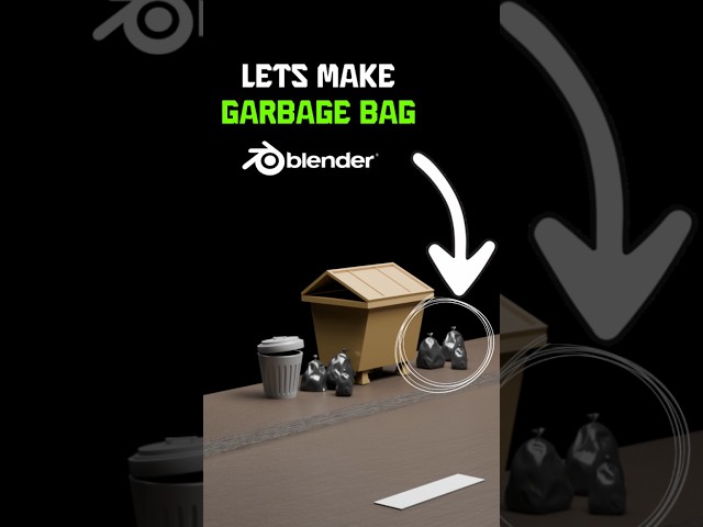 Garbage Bag Modeling in Blender 3D #shorts #b3d #blender