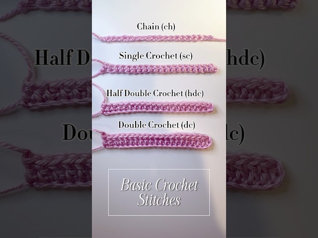 Beginner Crochet Tutorial: Basic Crochet Stitches #crochet #stitch #tutorial #yarn #diy #hobby #fun