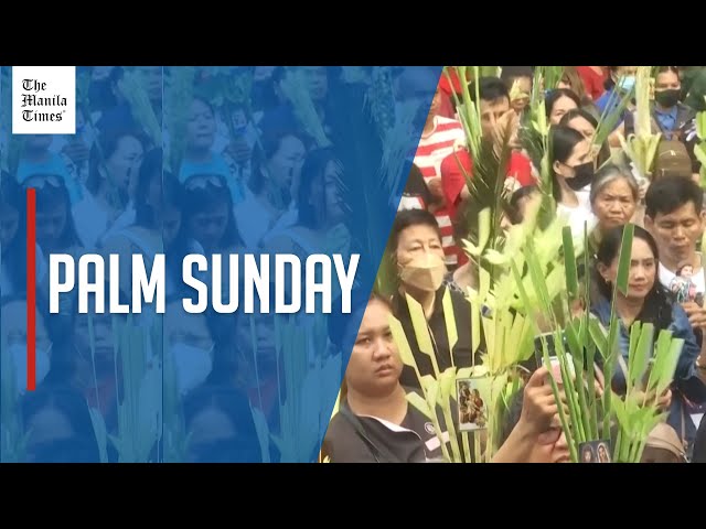 Filipino Catholics pray for peace on Palm Sunday