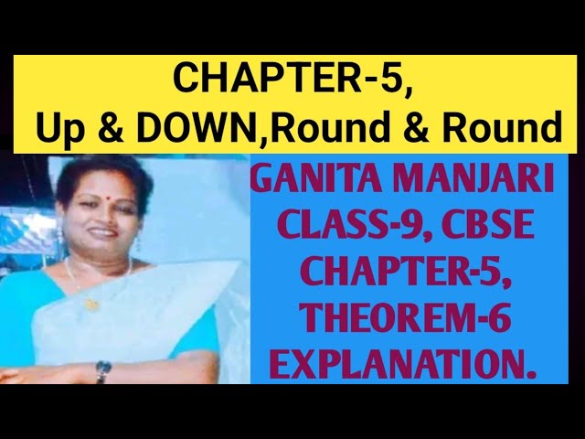 GANITA MANJARI, CHAPTER-5,THEOREM-6,EXPLANATION. 