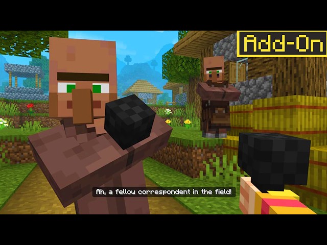 Villagers Can TALK NOW!? Minecraft Villager News Addon Review