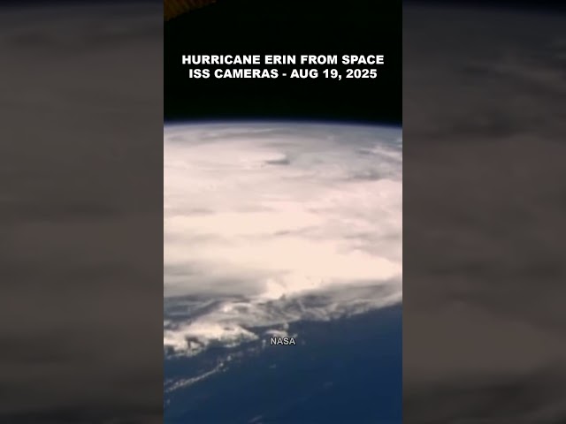 Hurricane Erin seen from the Space Station #Shorts