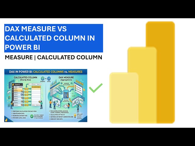 14 Dax Measures vs Calculated Columns | POWER BI TUTORIAL IN ENGLISH