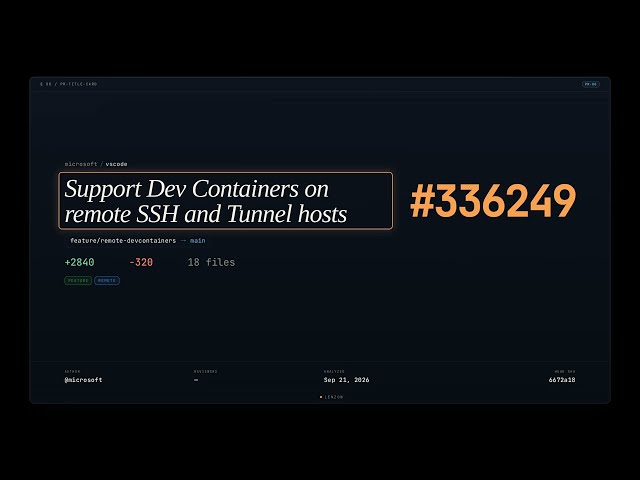 VS Code Dev Containers: SSH and Tunnel Support