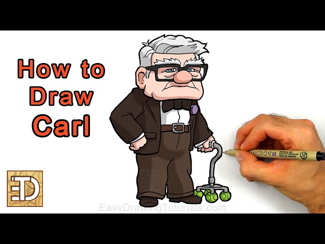 How to Draw Carl Fredricksen from Up