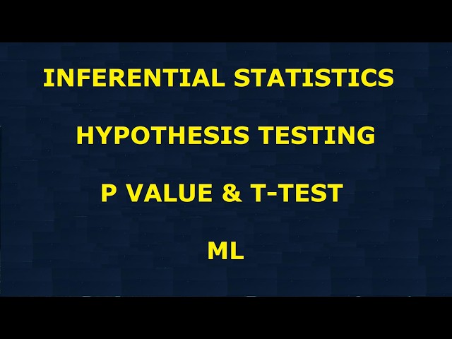 Inferential statistics basics for Machine Learning and Data Science