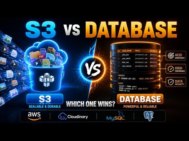 S3 vs PostgreSQL vs MySQL: Which One Should You Use?