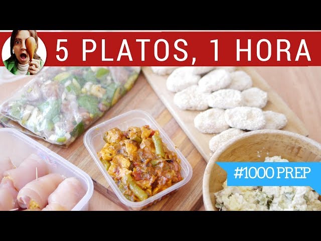 5 COMIDAS CON 1 POLLO: Para congelar y tener a mano - #1000PREP