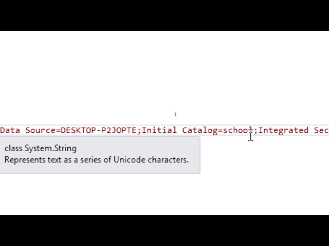 connection and displaydata