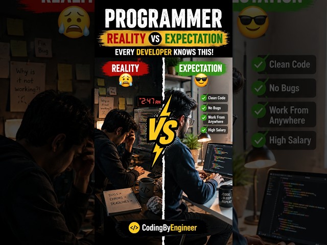 Programmer Reality vs Expectation | CodingByEngineer #codinglife #programming